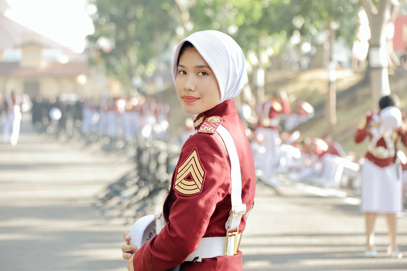 Akpol Brigadir Taruna Helena Fiorentina Sinurat wakali Akademi Kepolisian Indonesia di kancah internasional UNCAC di Atlanta, USA. (Foto: Dok. Polisi)