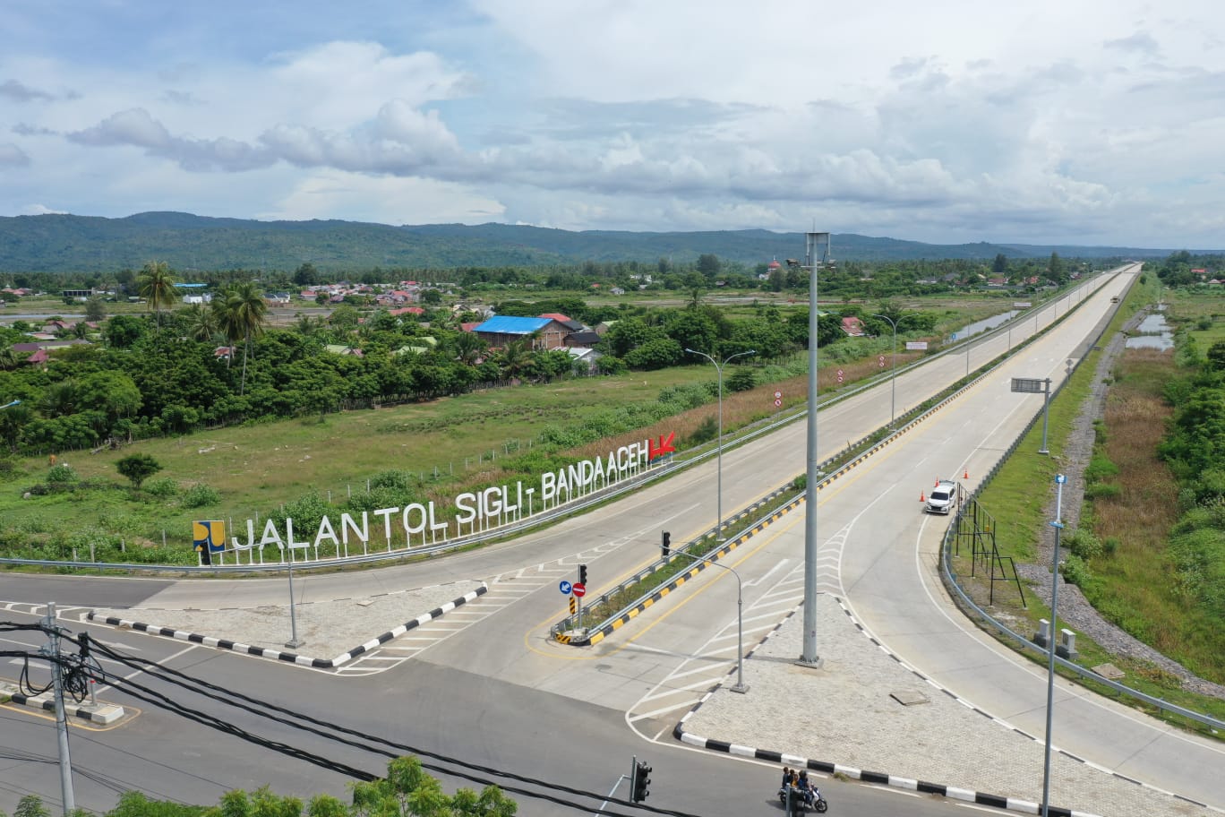 Ruas jalan tol Sibanceh di Aceh. (Foto: Distori/Dok. Hutama Karya)
