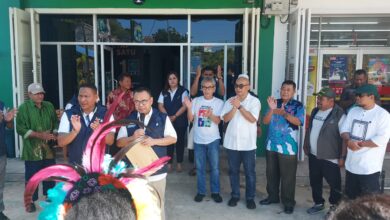 Tim Pemenangan Nasional Anies Baswedan-Muhaimin Iskandar (Timnas AMIN) Sudirman Said di Kantor DPW PKB Provinsi Papua Barat Daya, Kamis (28/12/2023). (Foto: Distori/Timnas AMIN)