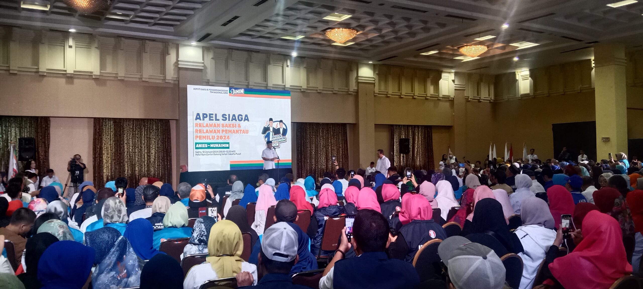 Acara diskusi BersamaIndonesia digelar di Jakarta Pusat, Jumat malam (12/1/2024). (Foto: DISTORI/Dok. Timnas Amin)