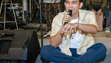 Indra Sinaga saat tampil di Swag Event. (Foto: I Wayan Bagiartana)