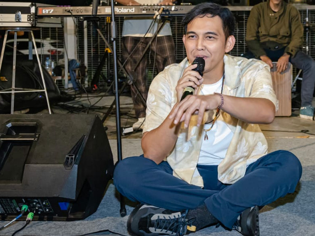 Indra Sinaga saat tampil di Swag Event. (Foto: I Wayan Bagiartana)