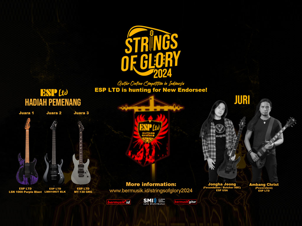 Poster kompetisi gitar online, Strings of Glory 2024. (Foto: Istimewa)