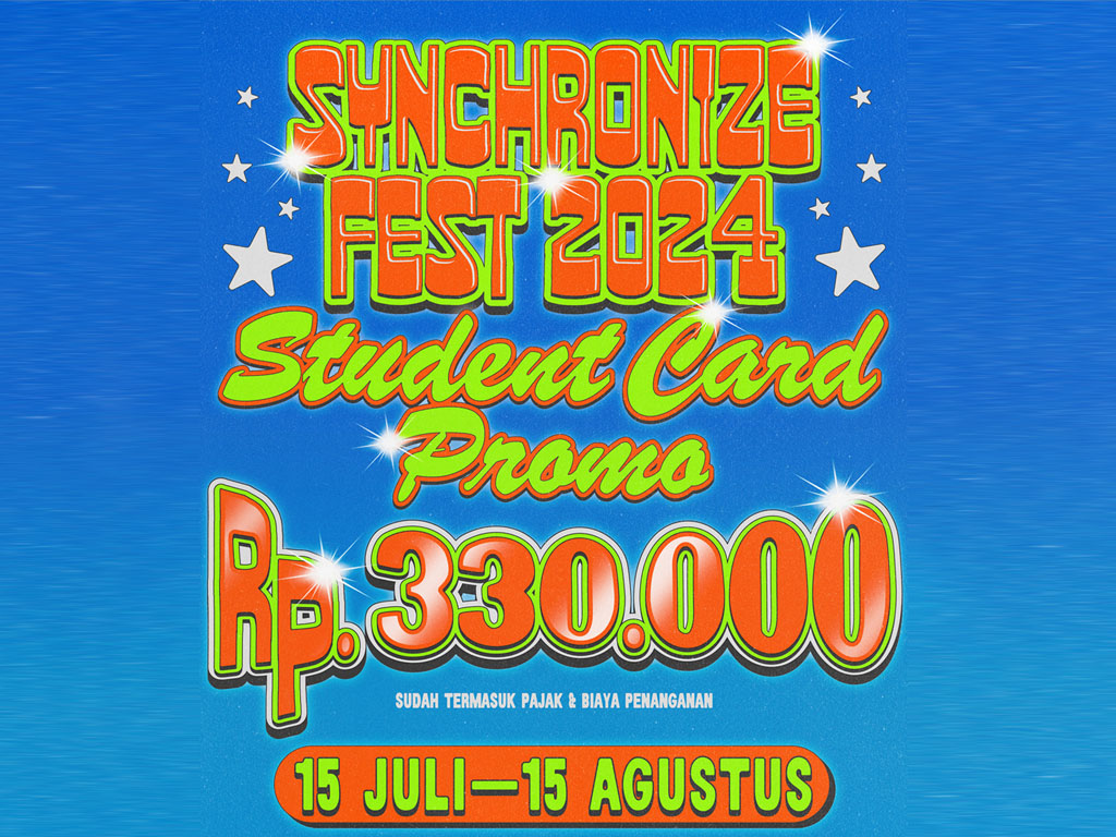 Poster promosi student card Synchronize Fest 2024. (Foto: Istimewa)