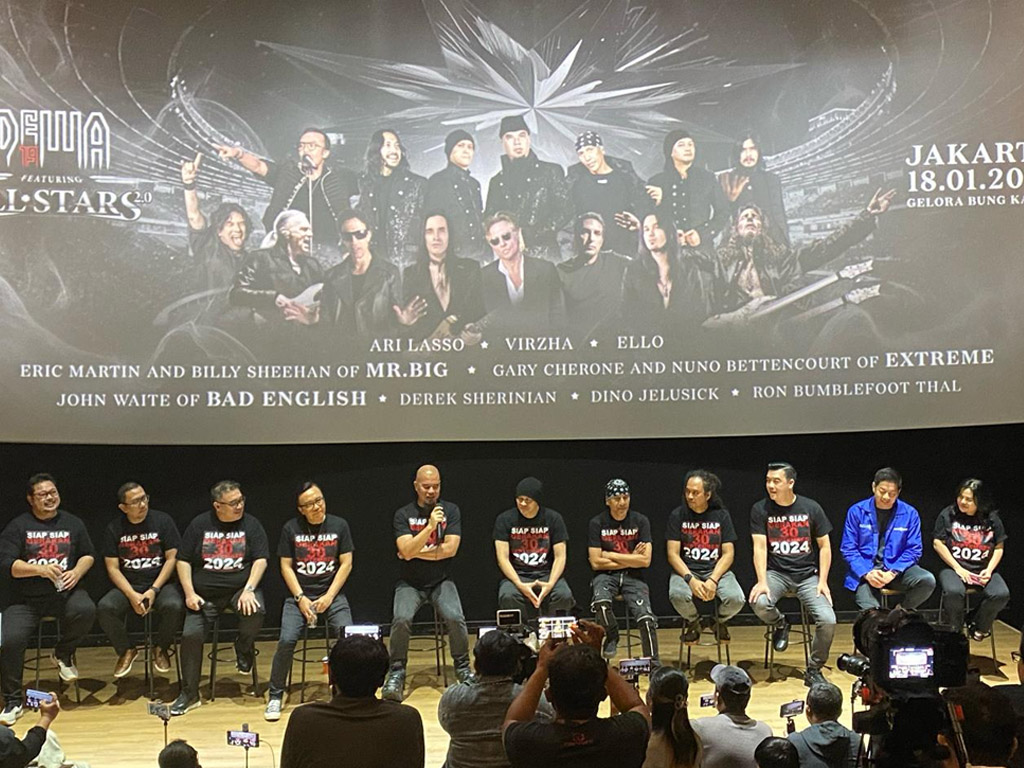 Suasana konferensi pers pengumuman konser Dewa 19 All Stars 2.0. (Foto: Istimewa)