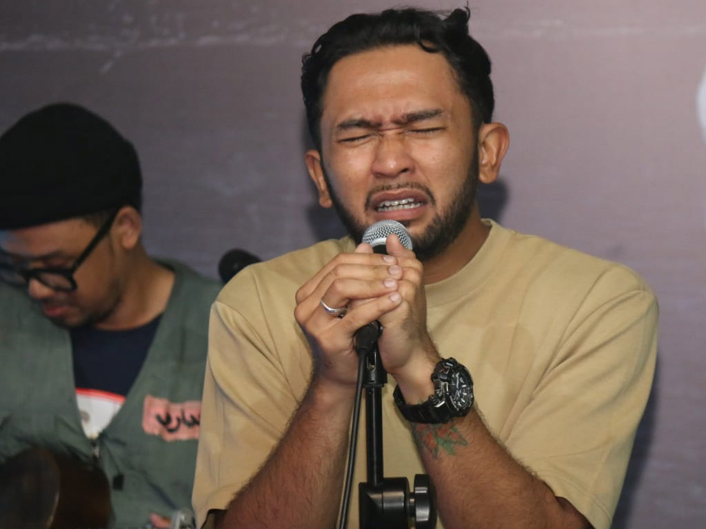 Suasana peluncuran album Aku Manusia milik Alfie Alfandy. (Foto: Gunawan Giok)