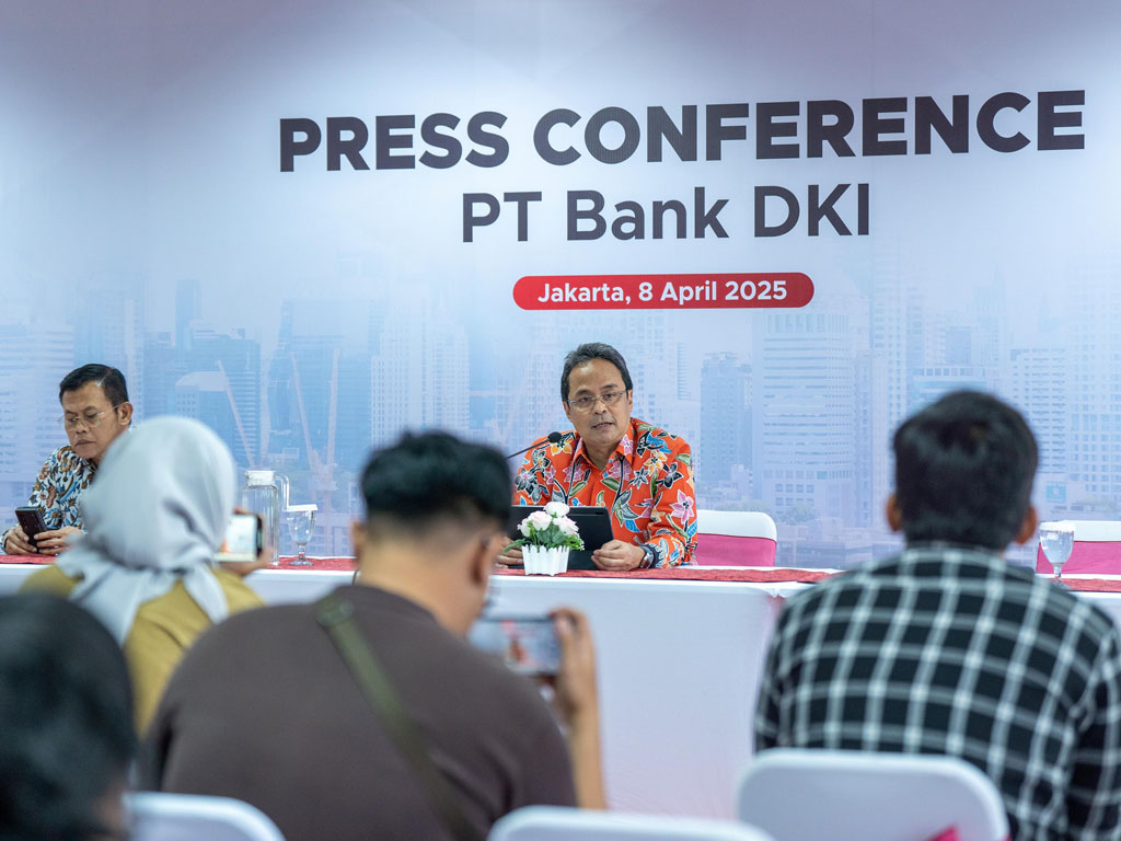 Suasana konferensi pers klarifikasi resmi dari manajemen Bank DKI terkait gangguan sistem layanan bank. (Foto: Istimewa)