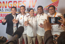 Rahayu Saraswati D. Djojohadikusumo (tengah) di dampingi pengurus TIDAR dalam Kongres IV Tunas Indonesia Raya (TIDAR). (Foto: Istimewa)