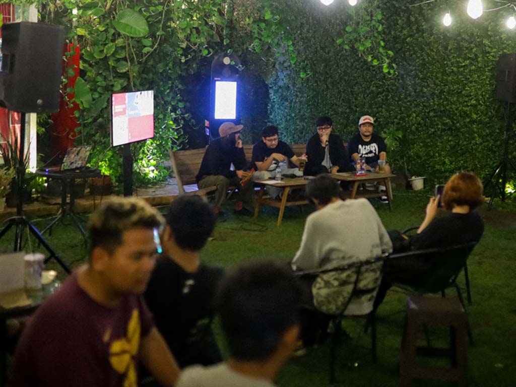 Suasana peluncuran inisiatif kolektif bagi musisi lintas genre di Tangerang Raya, Soundwich. (Foto: Istimewa)