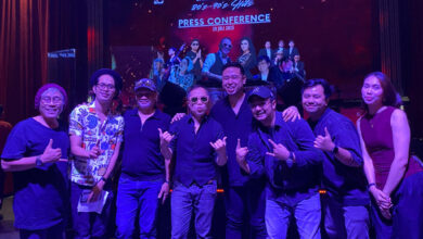 Suasana konferensi pers "Intimate Night with Sandhy Sondoro: Tribute to 80's & 90's Hits" di LUFRE Bar & Lounge.