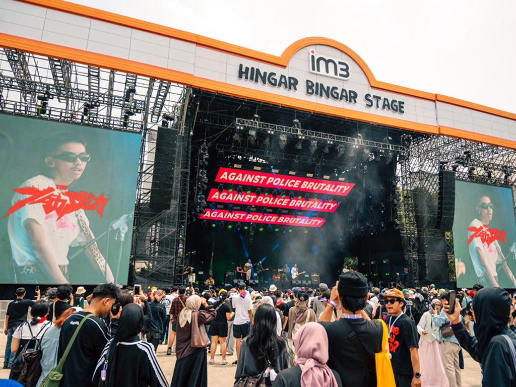 Suasana panggung Hingar Bingar Stage di Pestapora 2025. (Foto: Istimewa)