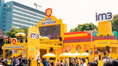 Booth pos Satspam Indosat IM3 di Pestapora 2025. (Foto: Istimewa)
