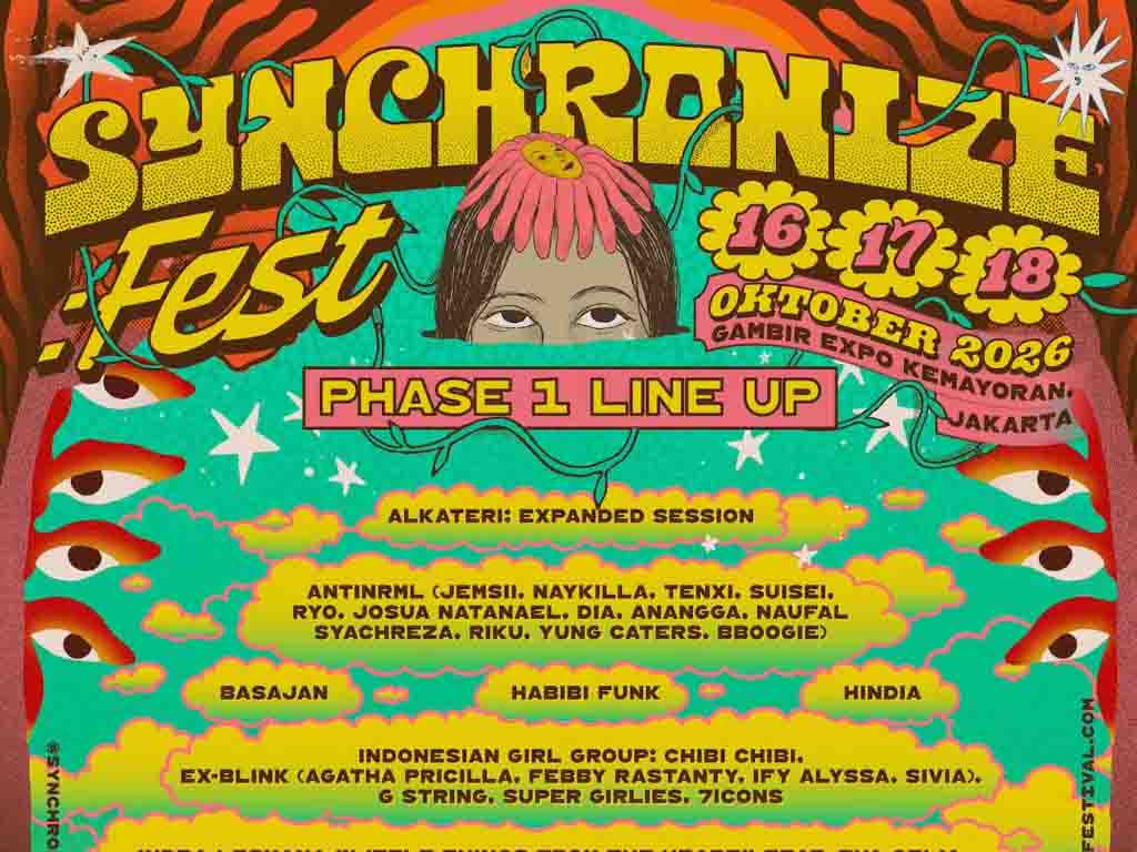Poster line up fase 1 Synchronize Fest 2026. (Foto: Istimewa)