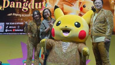 Suasana konferensii pers perilisan single kolaborasi Happy Asmara dengan Pikachu dalam video musik Kopi Dangdut ver. Goyang HEPIKA. (Foto: Istimewa)