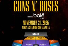 Poster daftar harga tiket konser Guns N' Roses di Jakarta 2026. (Foto: Istimewa)