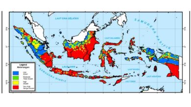 Ilustrasi peta bencana di Indonesia. (Foto: BMKG)