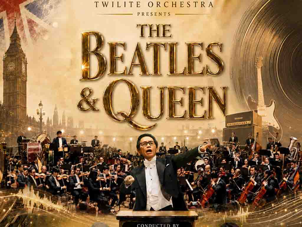 Poster konser tribute The Beatles and Queen dari Twilite Orchestra. (Foto: Istimewa)