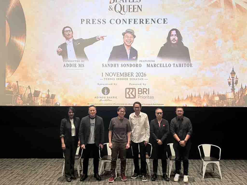 Konferensi pers konser Twilite Orchestra Presents The Beatles & Queen. (Foto: Istimewa)