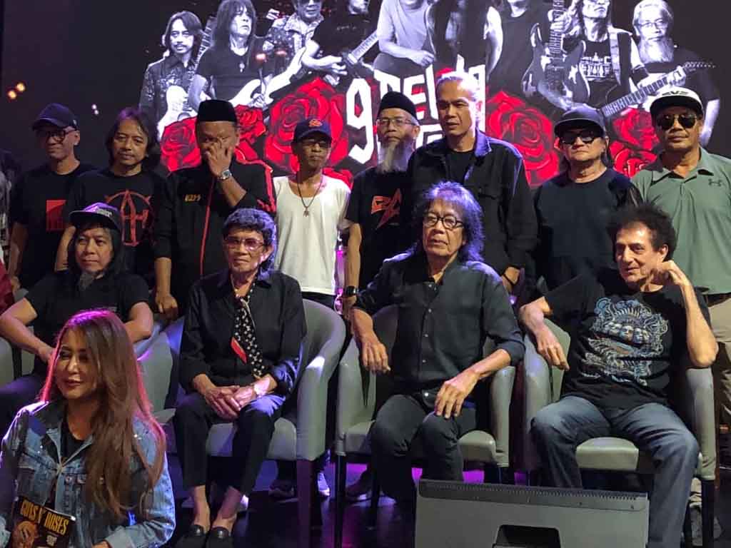 Suasana konferensi pers 9 Dewa Gitar opener konser Guns N' Roses di Jakarta 2026. (Foto: Ilham)
