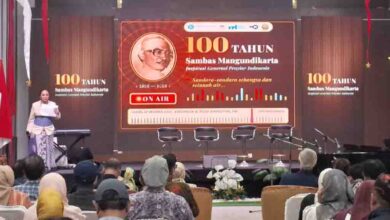 Suasana konferensi pers Peringatan 100 Tahun Sambas Mangundikarta. (Foto: Istimewa)